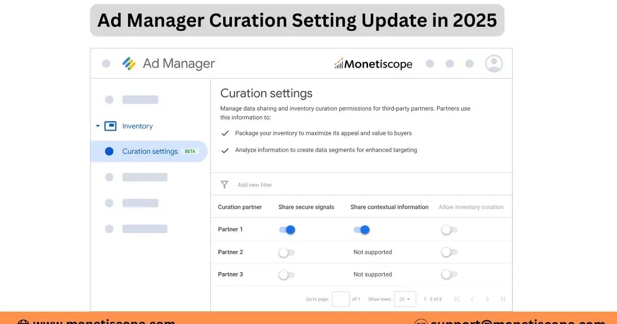 Google Ad Manager Curation Setting Update in 2025