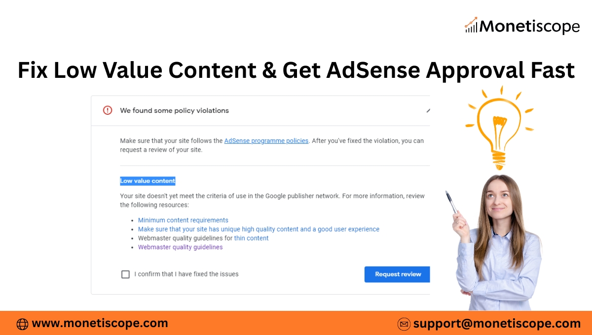 How to Fix Low Value and Minimum Content Violation