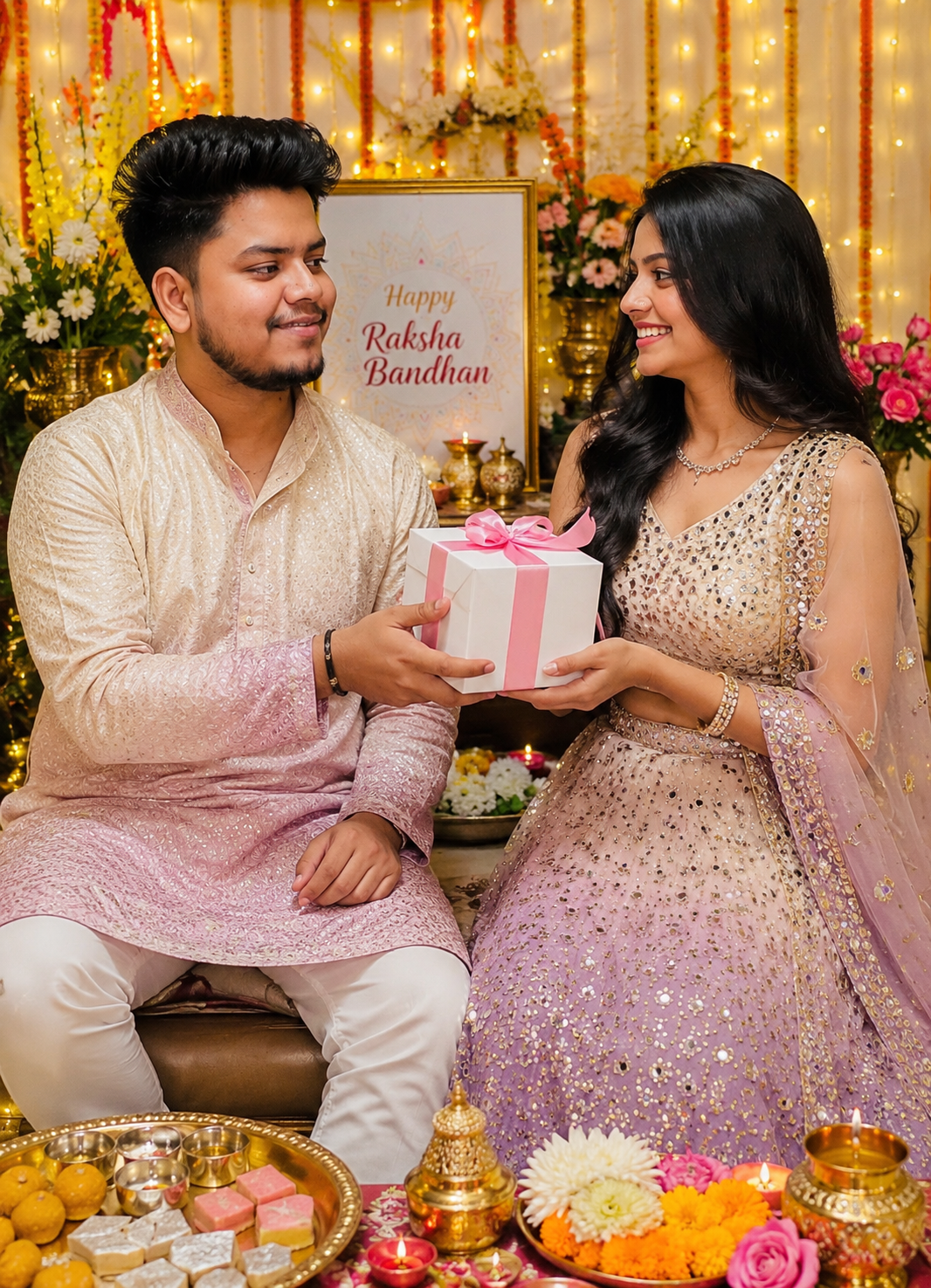 Realistic Raksha Bandhan Photo AI Prompt