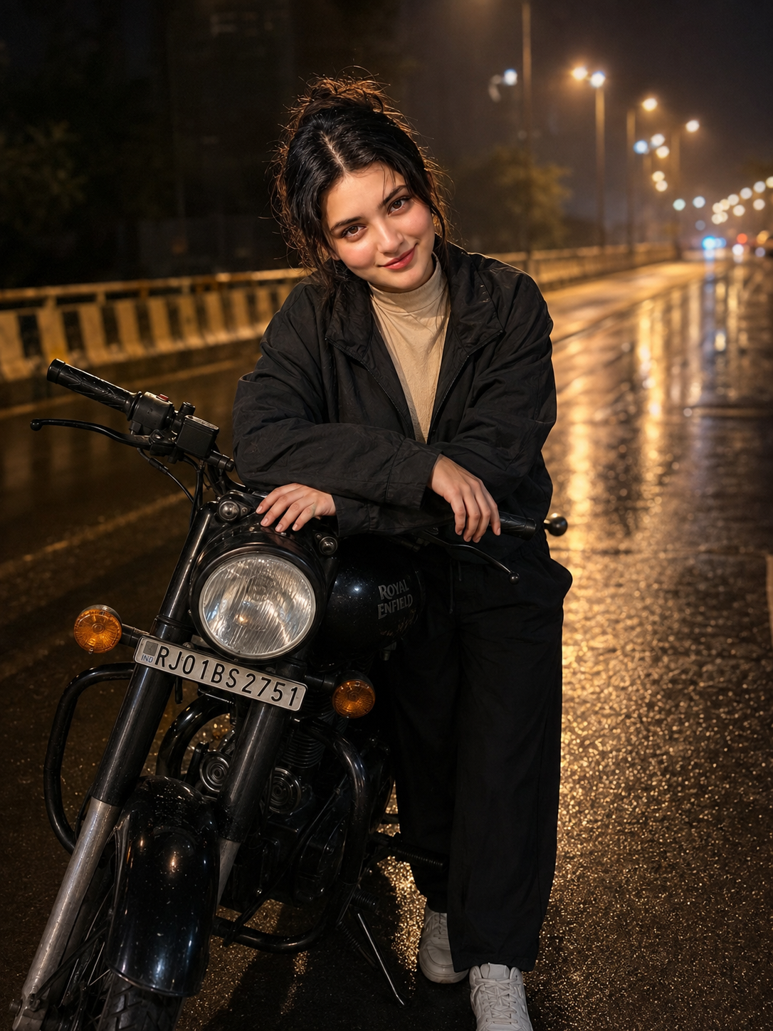Royal Enfield Night Photoshoot Prompt