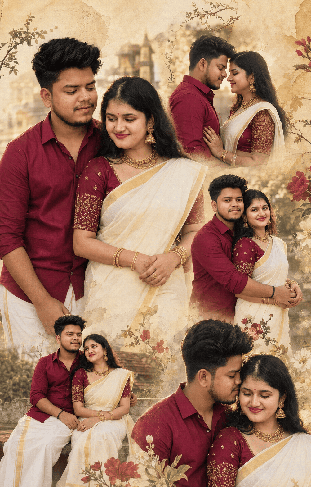Kerala Wedding Couple Photo Prompt