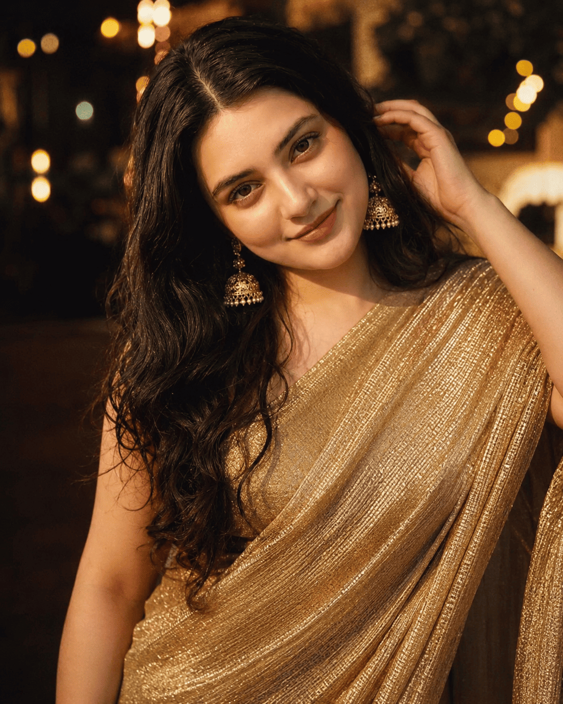 Golden Elegance: A Timeless Evening Portrait Prompt for girls