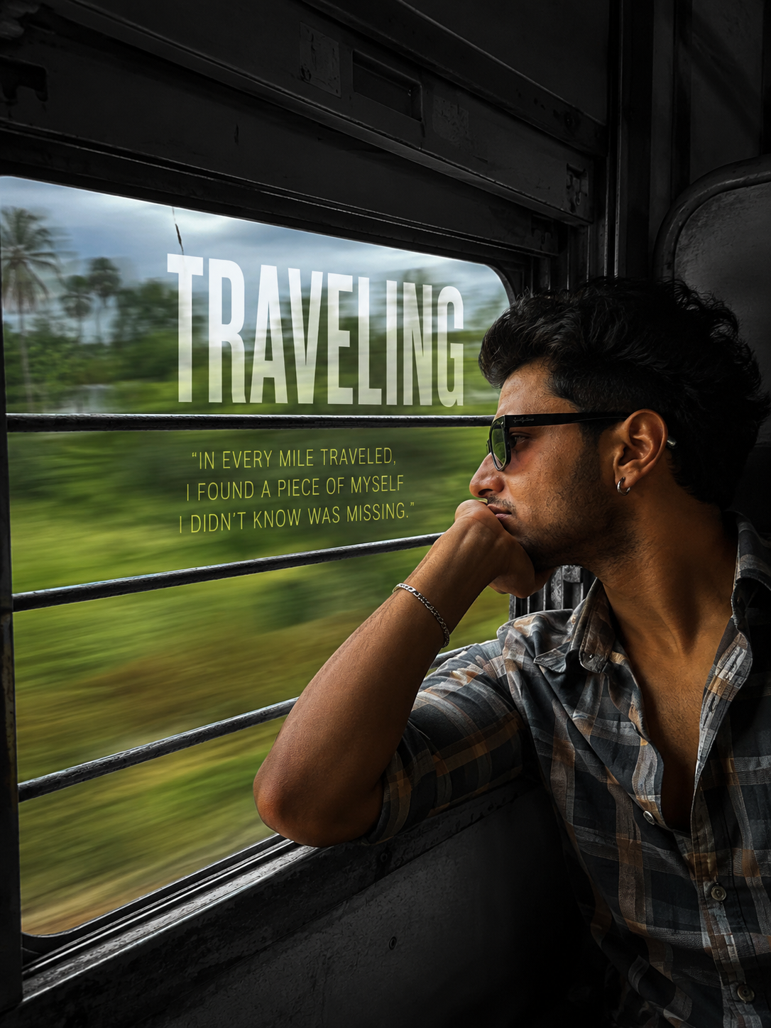 Cinematic Train Travel Portrait