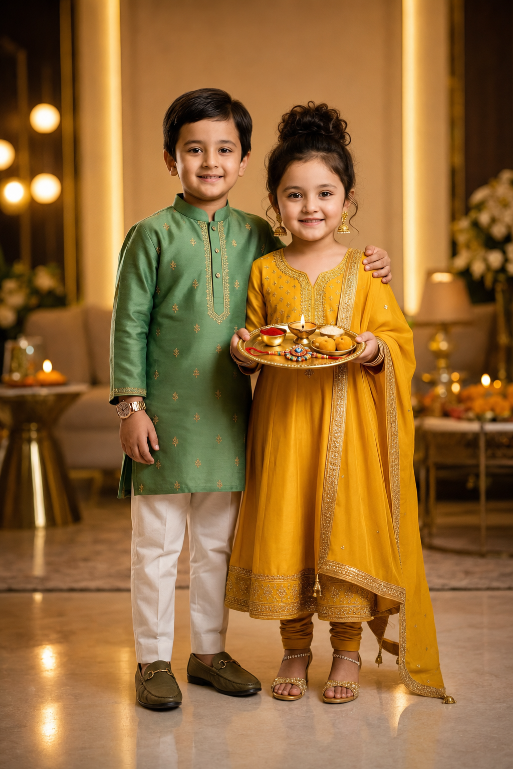 Raksha Bandhan Brother Sister AI Photo Prompt