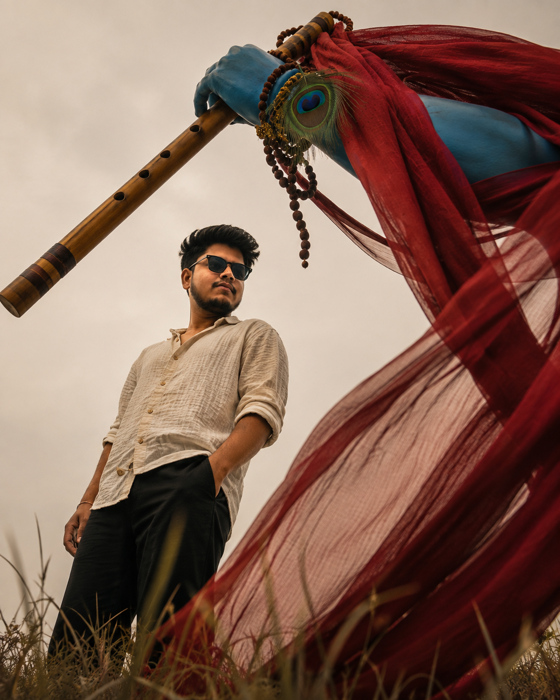 Krishna-Inspired Cinematic Portrait