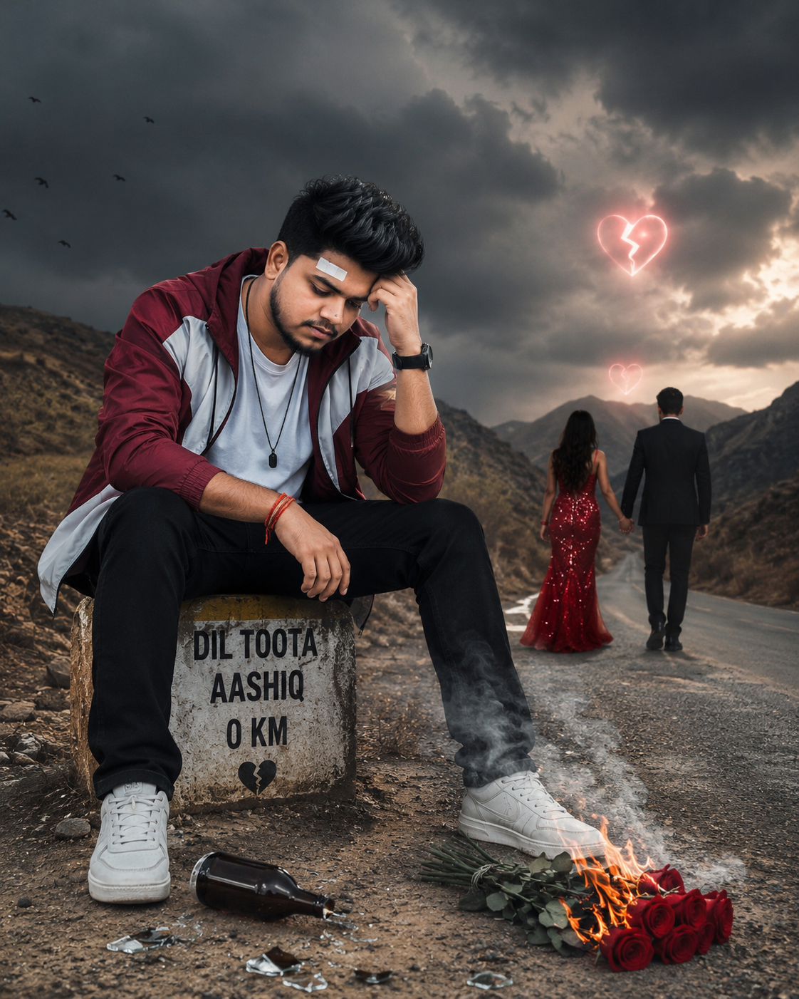 Heartbreak Cinematic Portrait AI Prompt