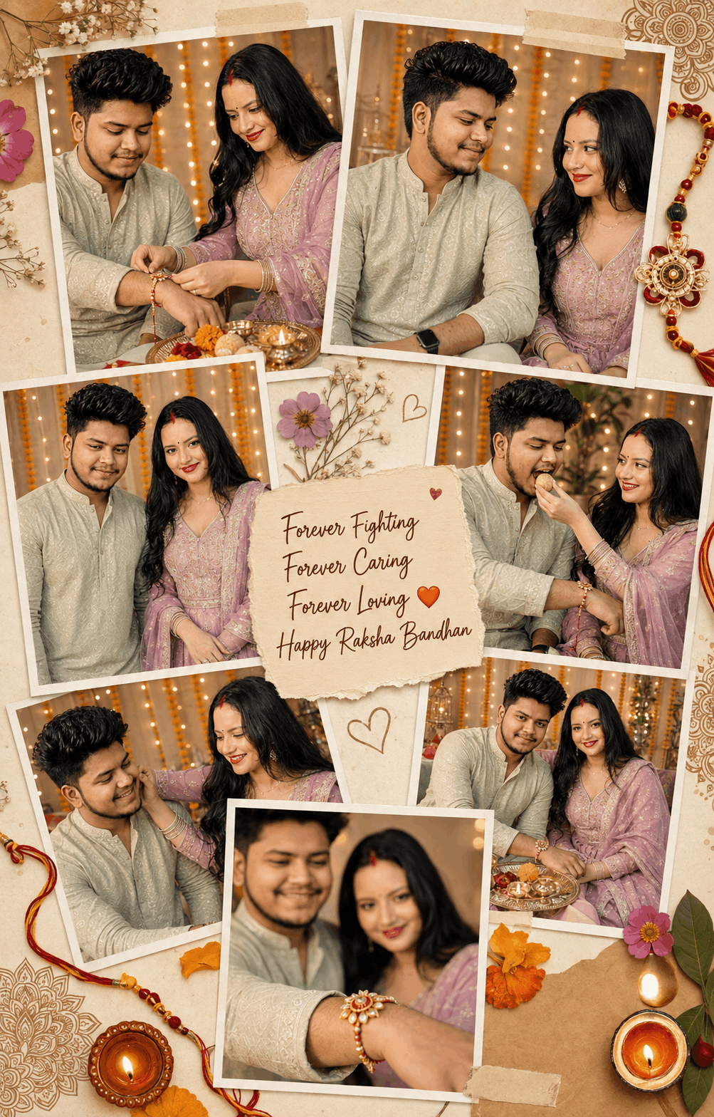 Raksha Bandhan 2026 Photo Collage