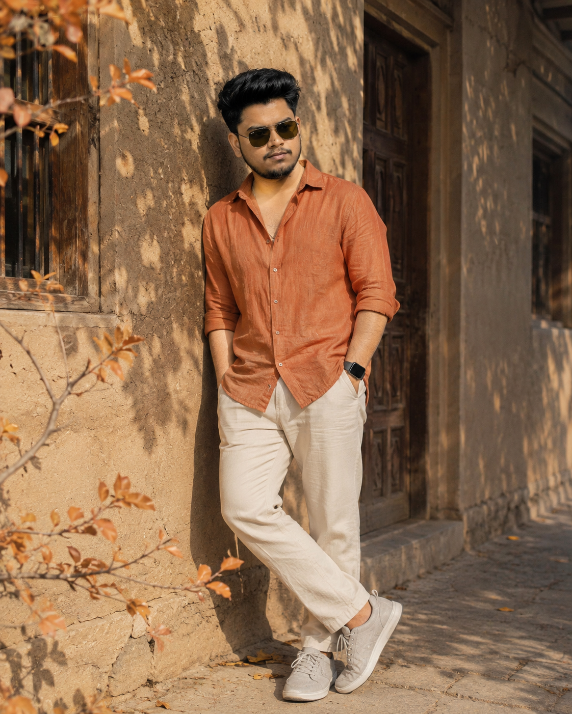 Rustic Outdoor Fashion Portrait