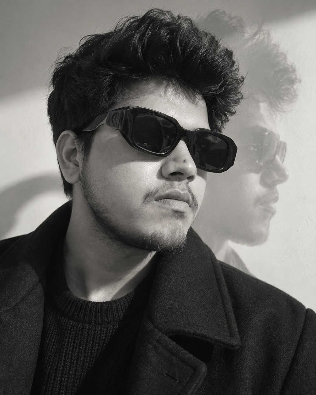 Black & White Portrait Photography prompt for men | Cinematic iPhone-Style Portrait