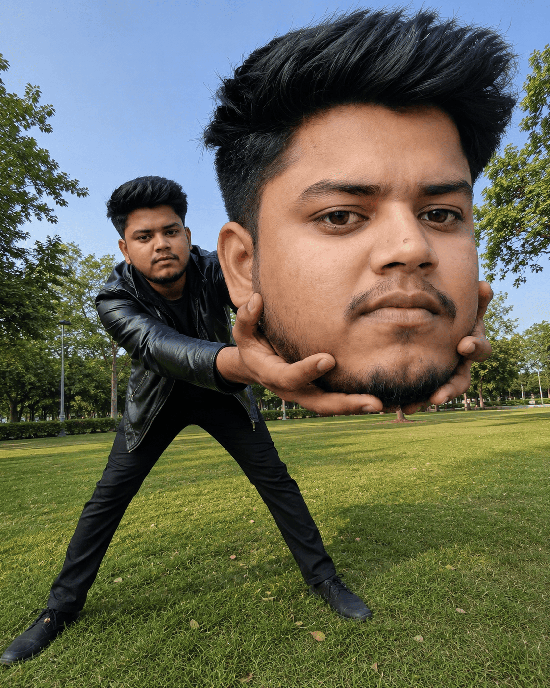 Giant Head Forced Perspective Photo Prompt