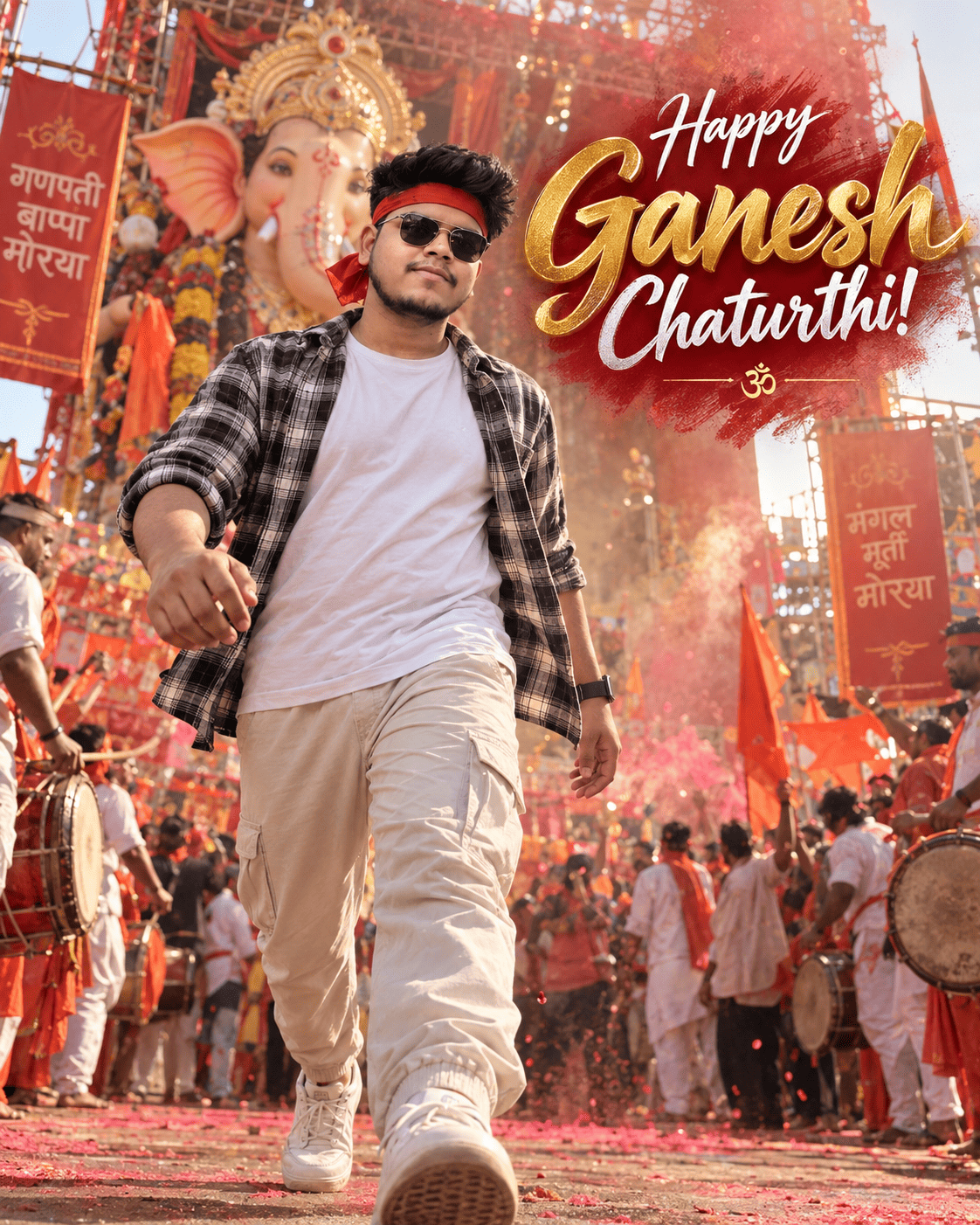 Cinematic Ganesh Chaturthi Portrait Prompts for Boys