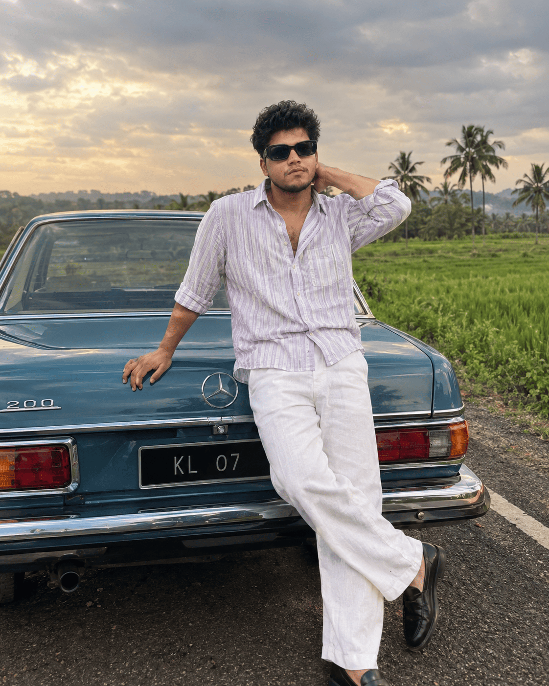 Vintage Car Boys Photo Prompt