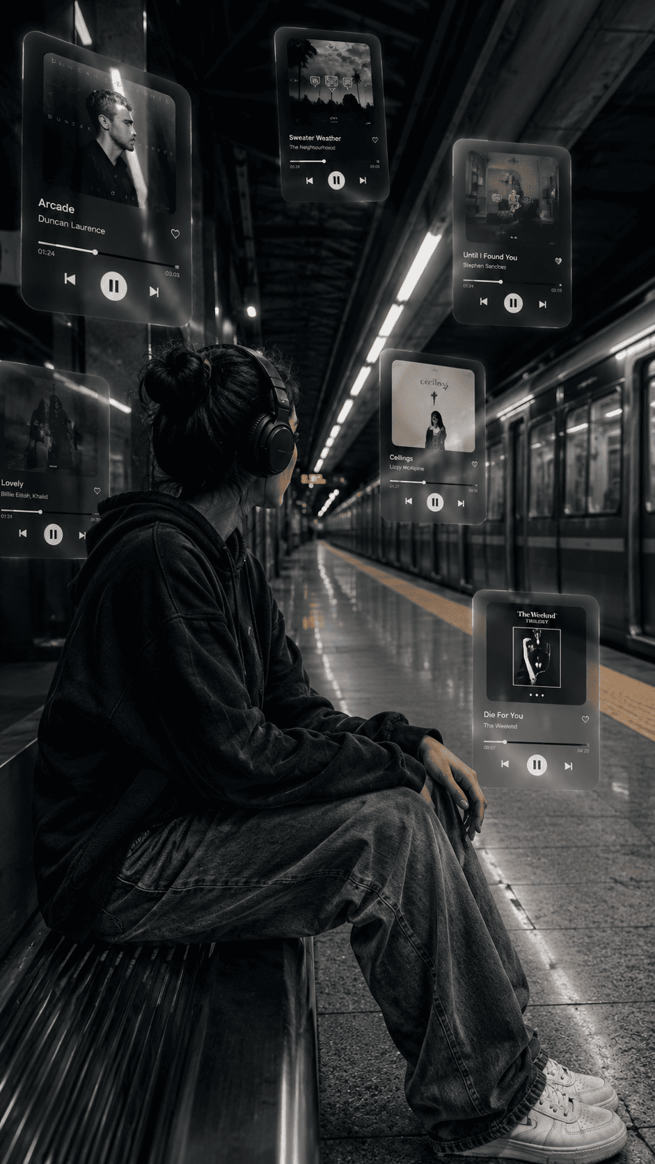 Metro Music Player AI Photo Prompt