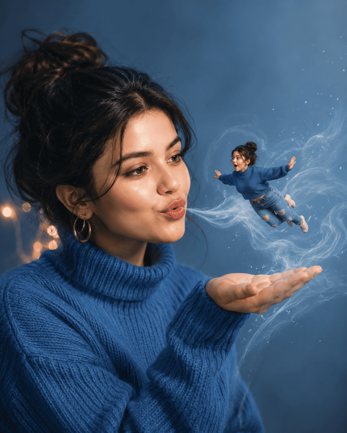 Mini Me Floating on a Magical Wind – AI Image Prompt