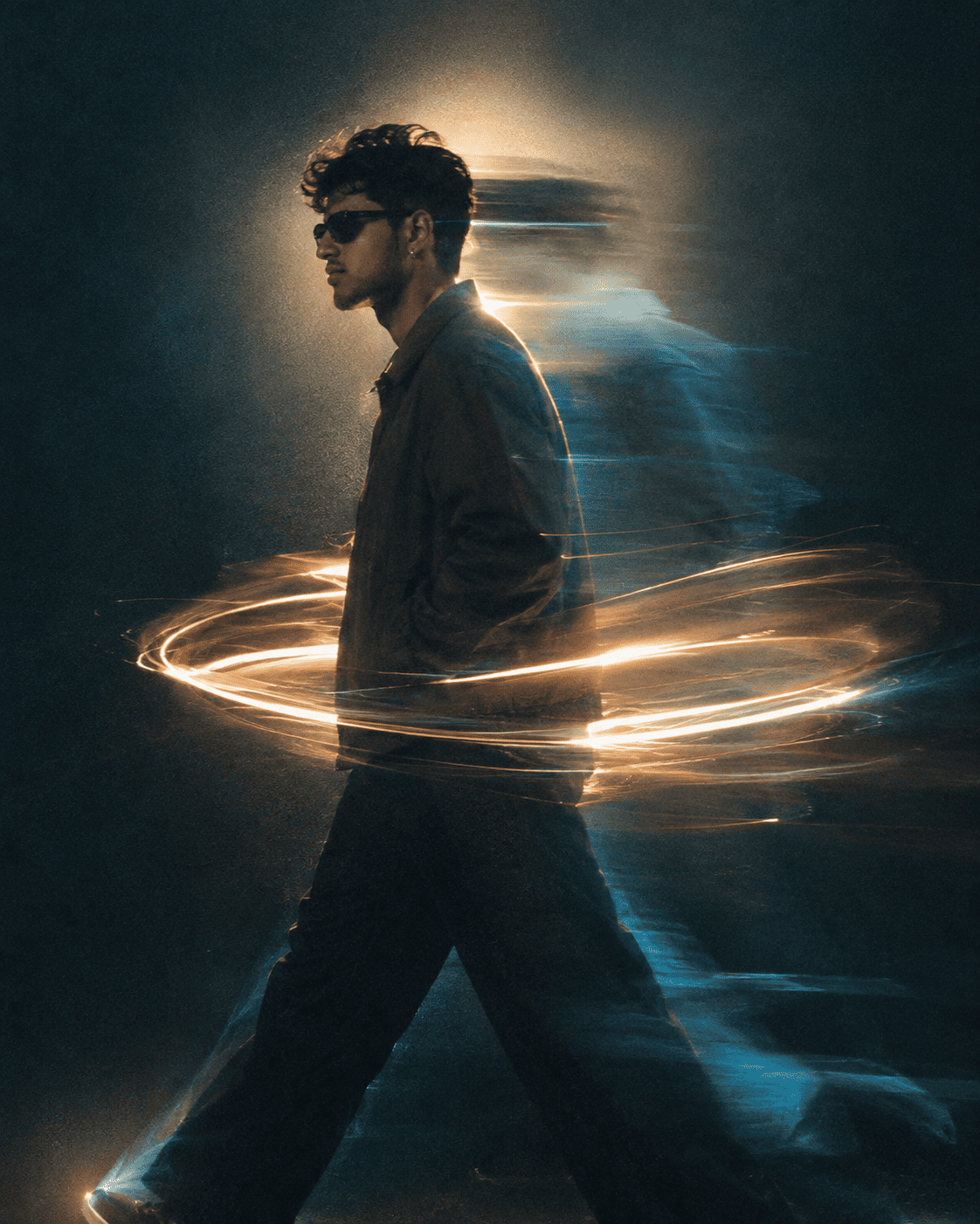 Cinematic Long Exposure Light Portrait