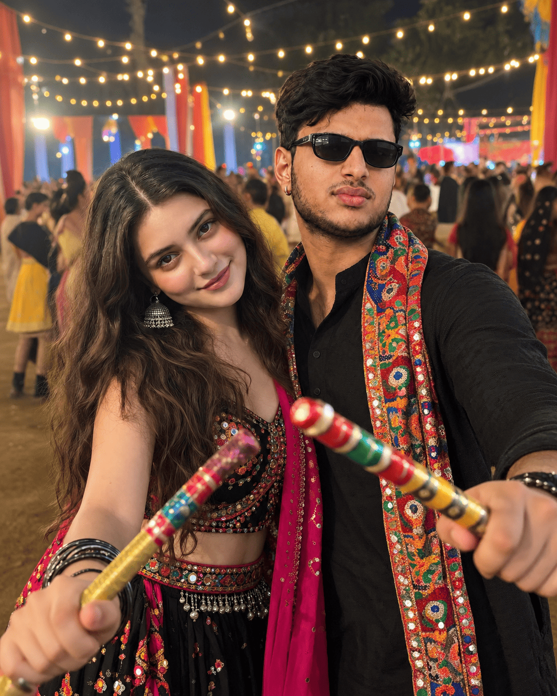 Navratri Garba Couple AI Photo Prompt