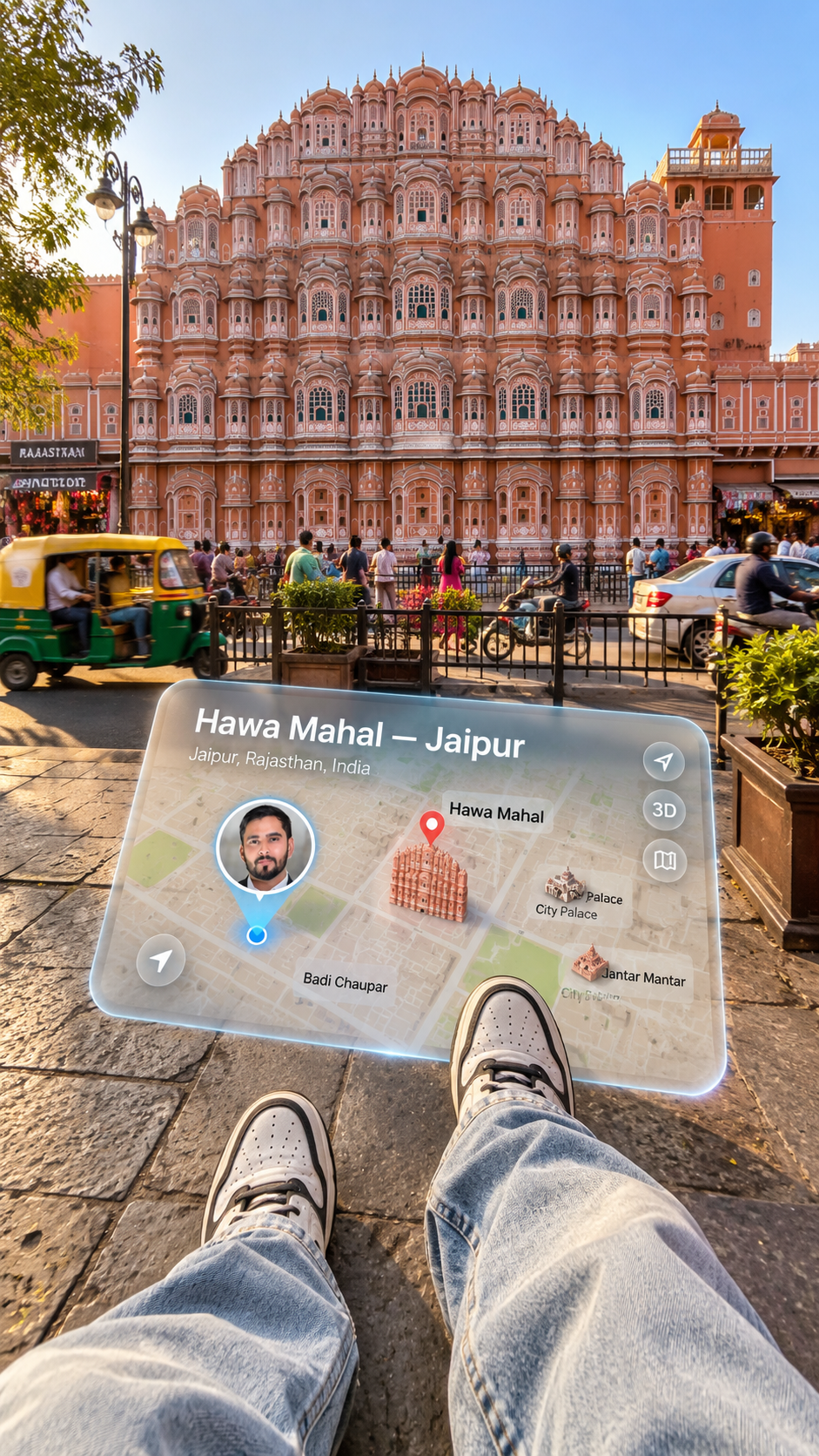 Hawa Mahal Jaipur 3D Map Travel Prompt