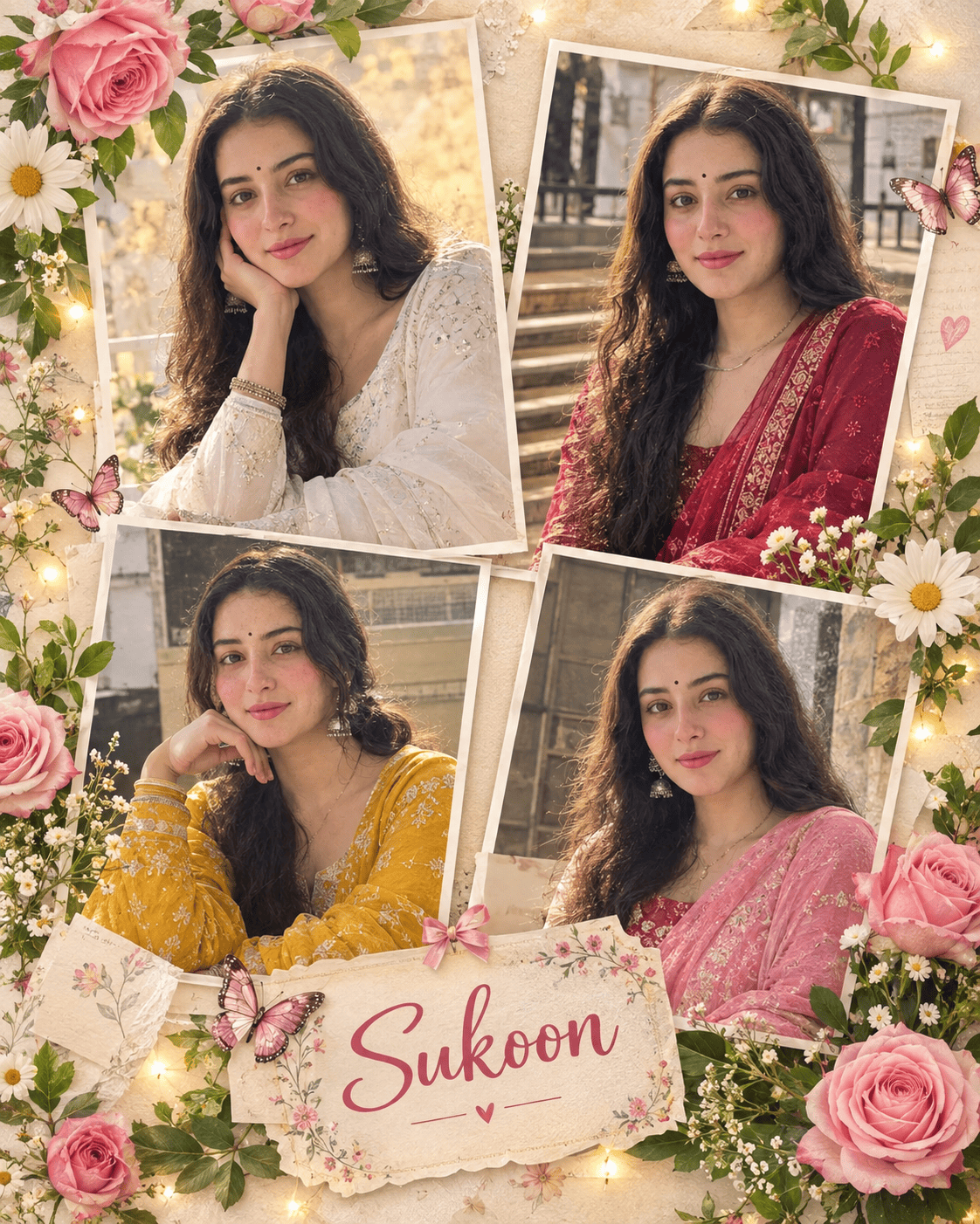 Floral Sukoon Photo Collage Prompt
