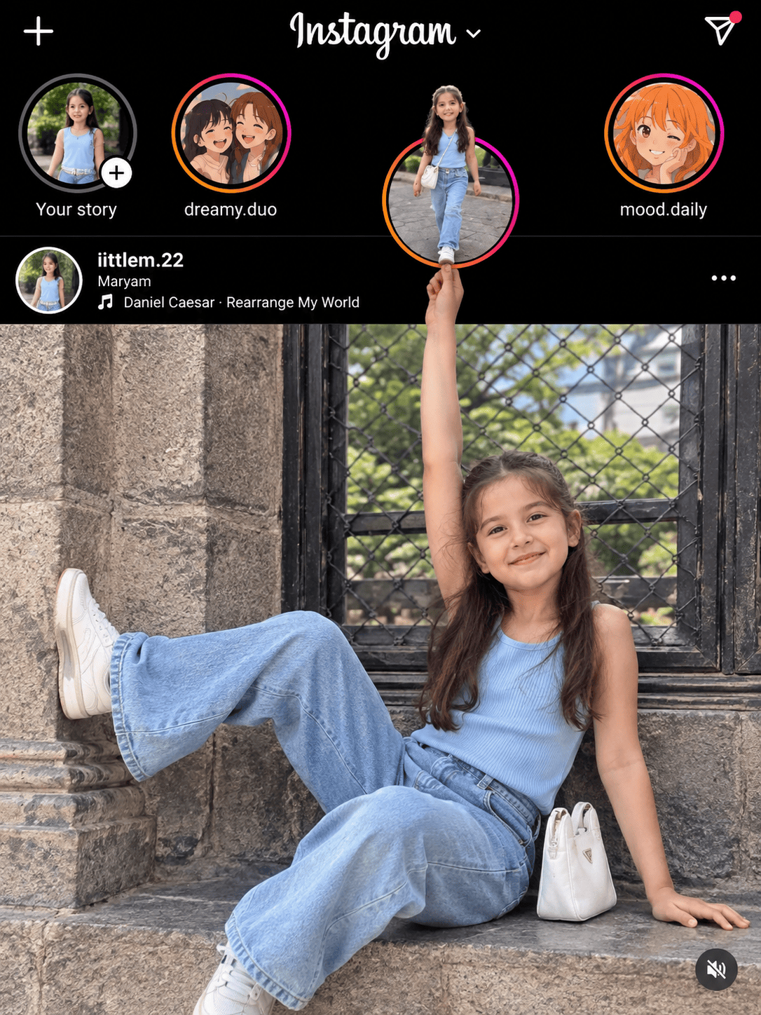 3D Social Media Photo Circle Effect Prompt