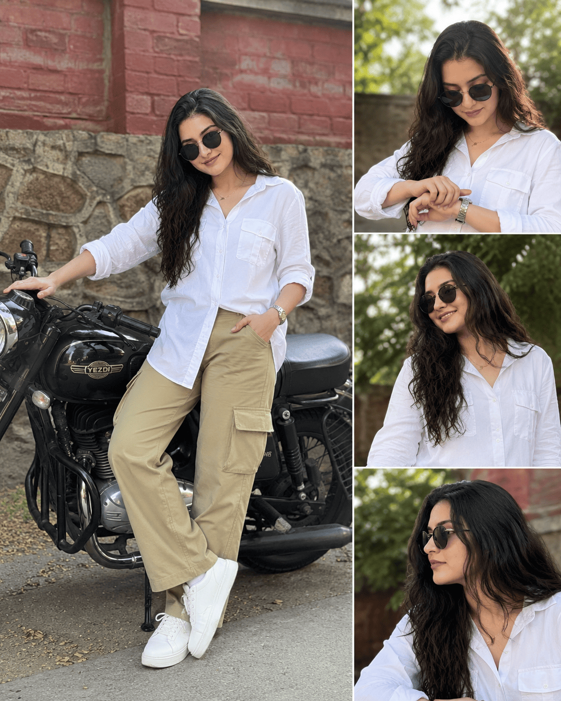 Stylish Girl Bike Photoshoot
