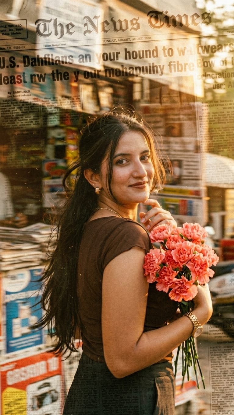 Girl Flower Street Photo Prompt
