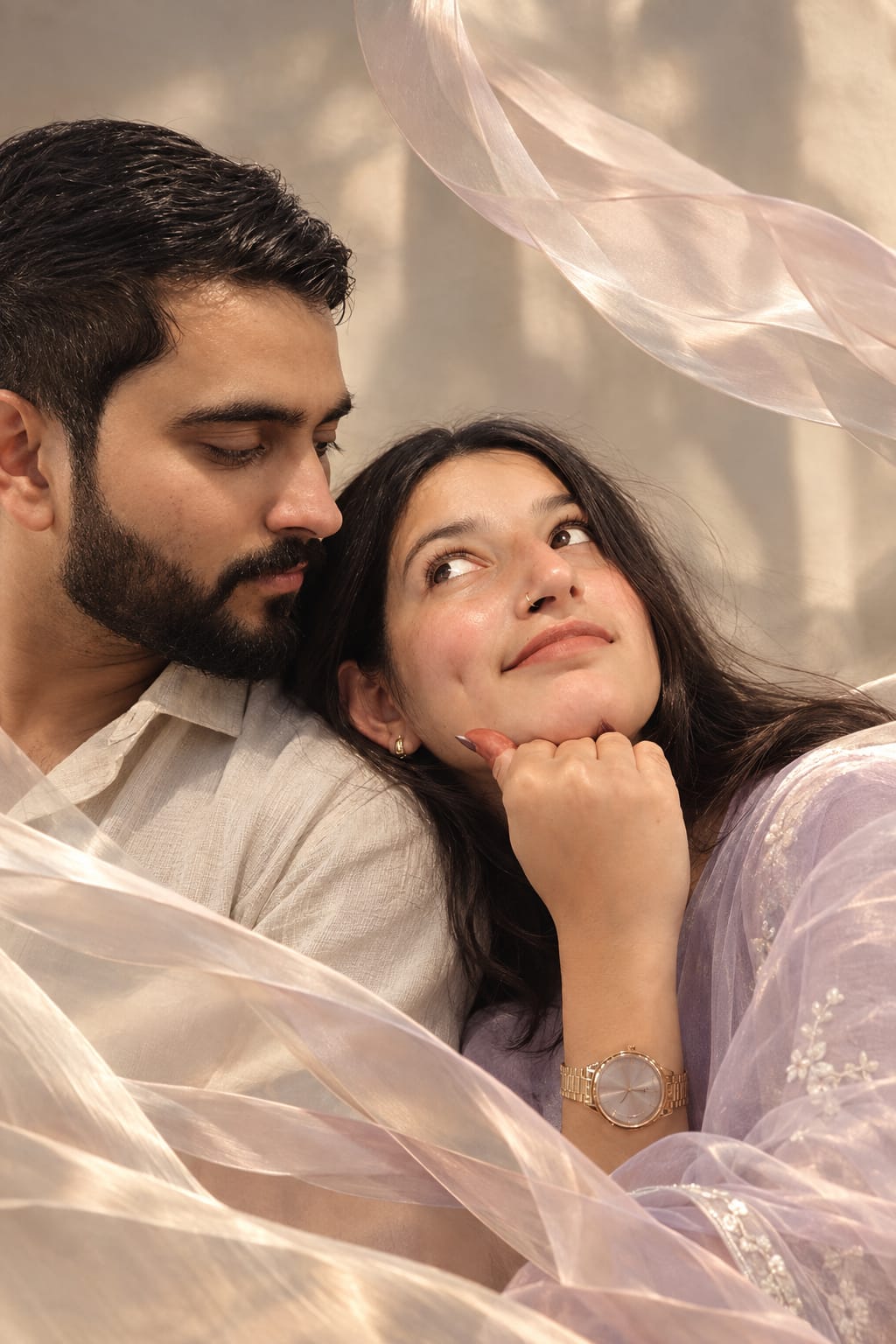 Romantic Couple Close-Up Photo Prompt