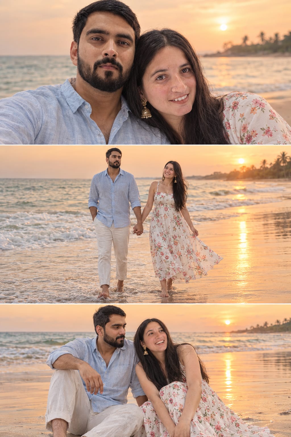 Couple Beach Sunset Photo Prompt