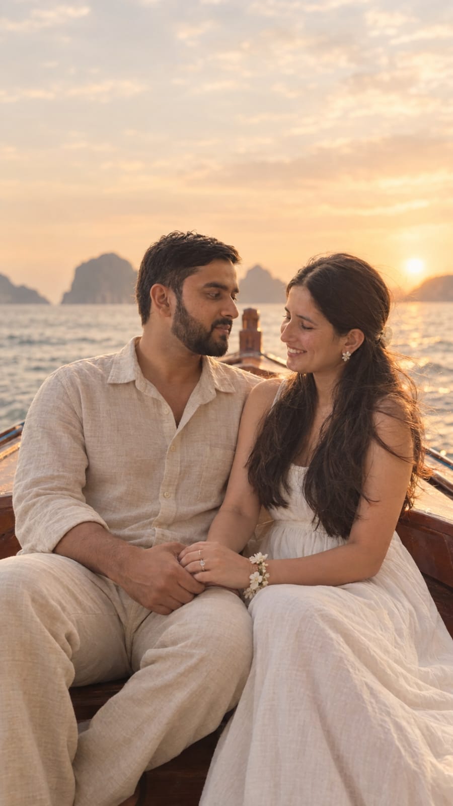 Couple Sunset Boat Photo Prompt