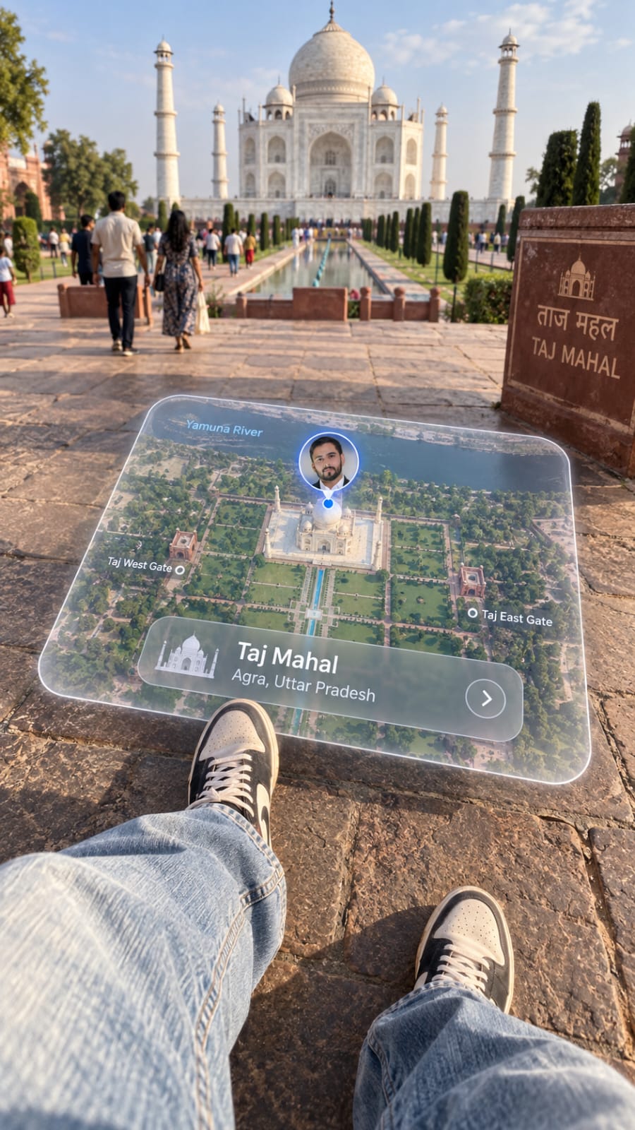 Taj Mahal AR Map Travel Photo