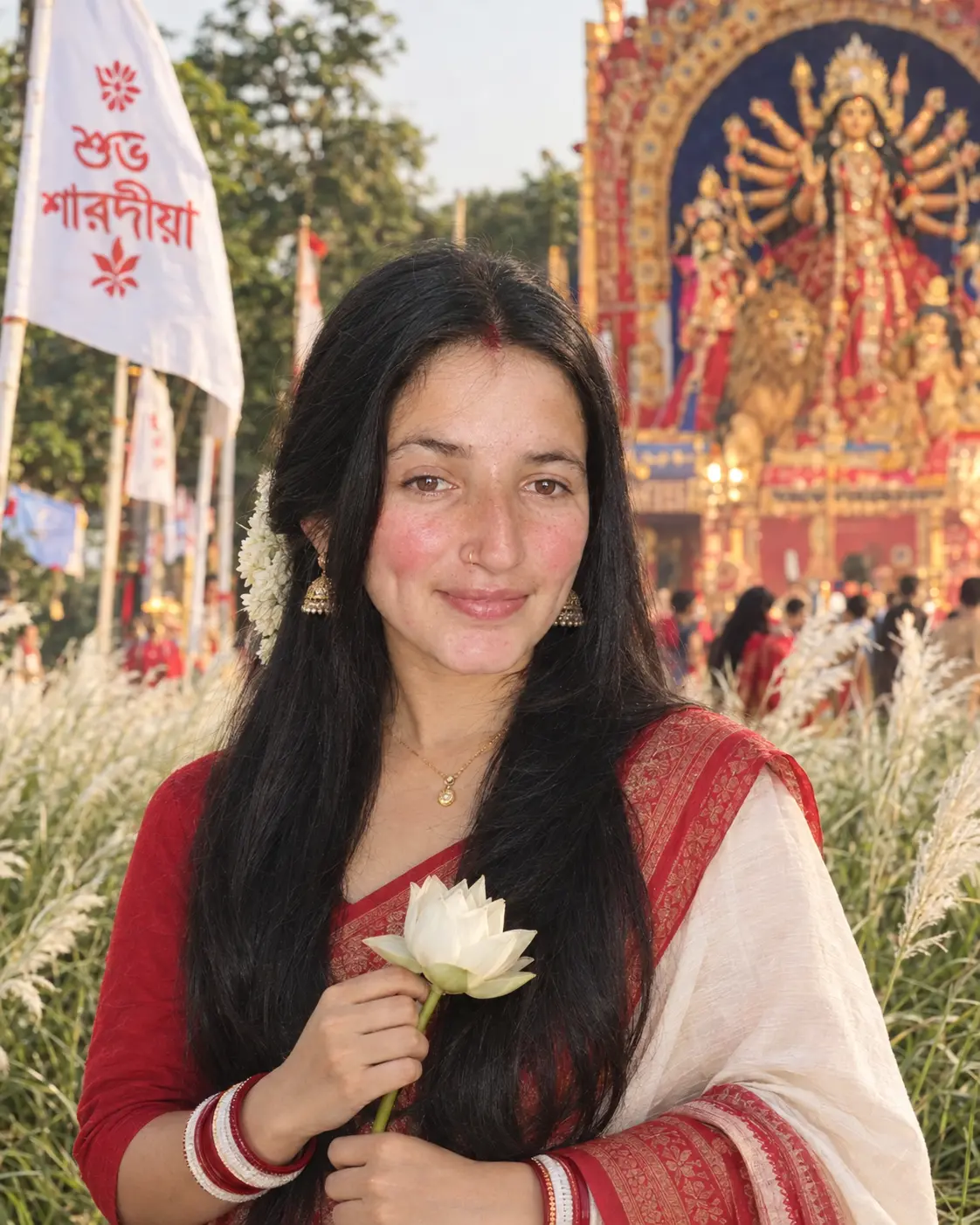 Durga Puja Bengali Traditional Portrait
