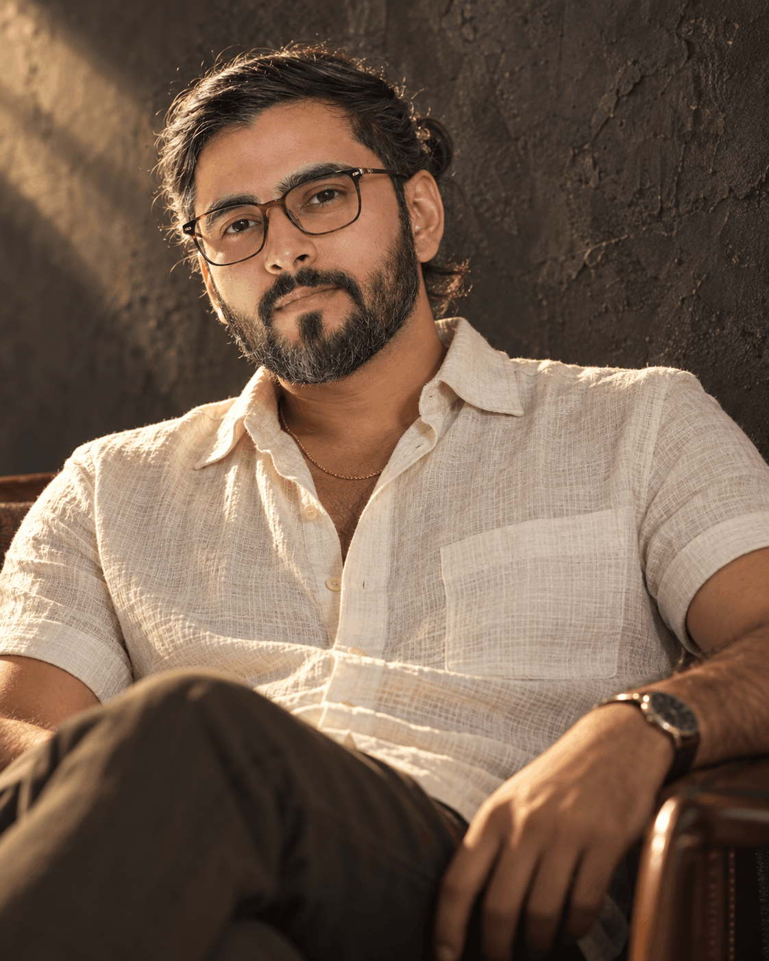 Cinematic Portrait in Warm Earth Tones