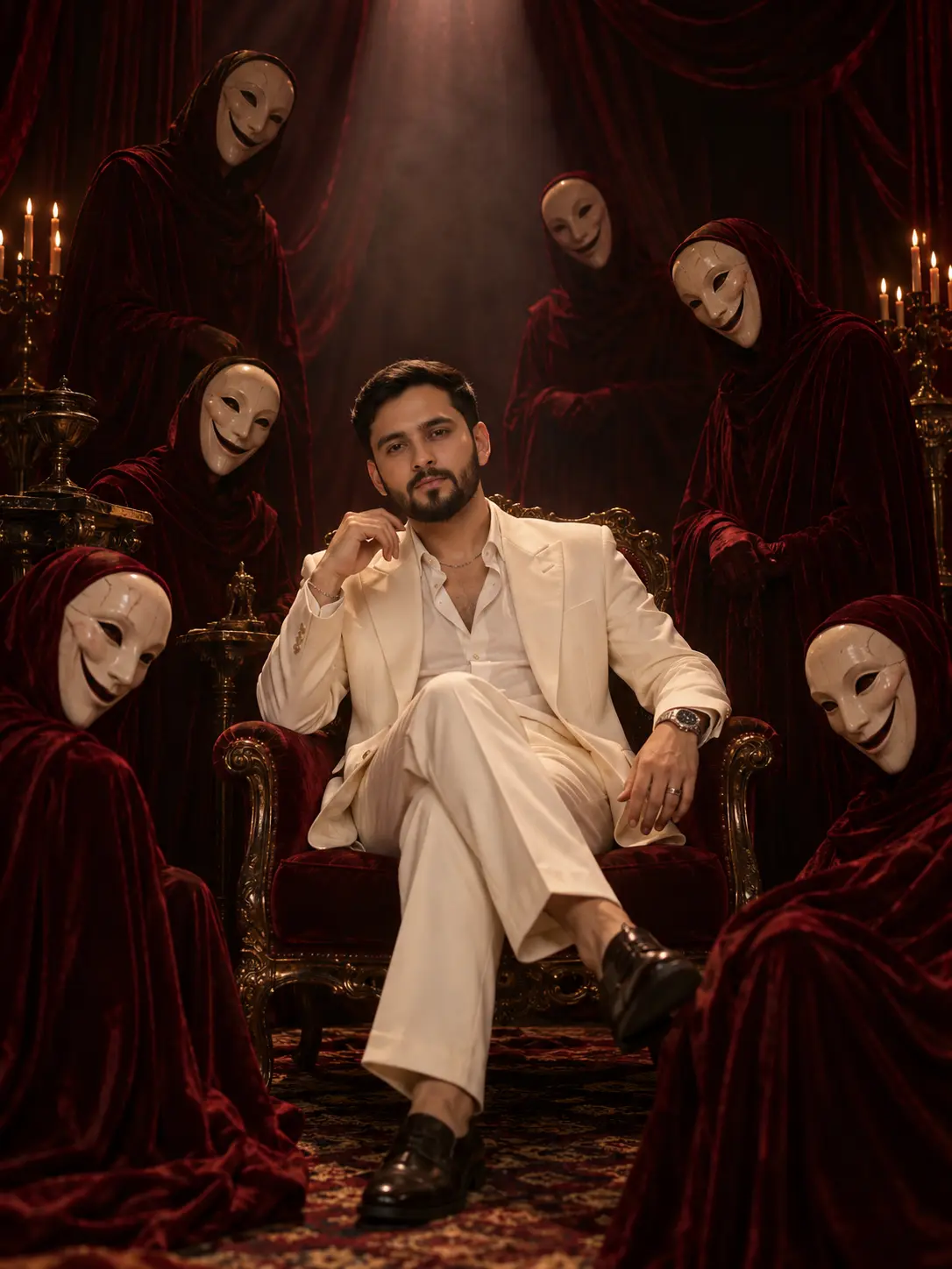 Crimson Masked Court Portrait