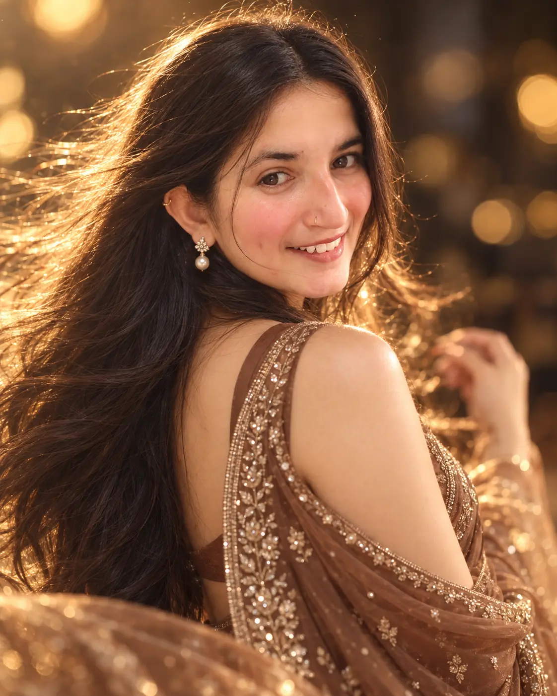 Golden-Hour Saree Portrait