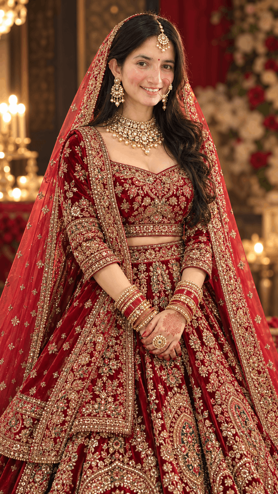 Radiant Traditional Indian Bride Portrait