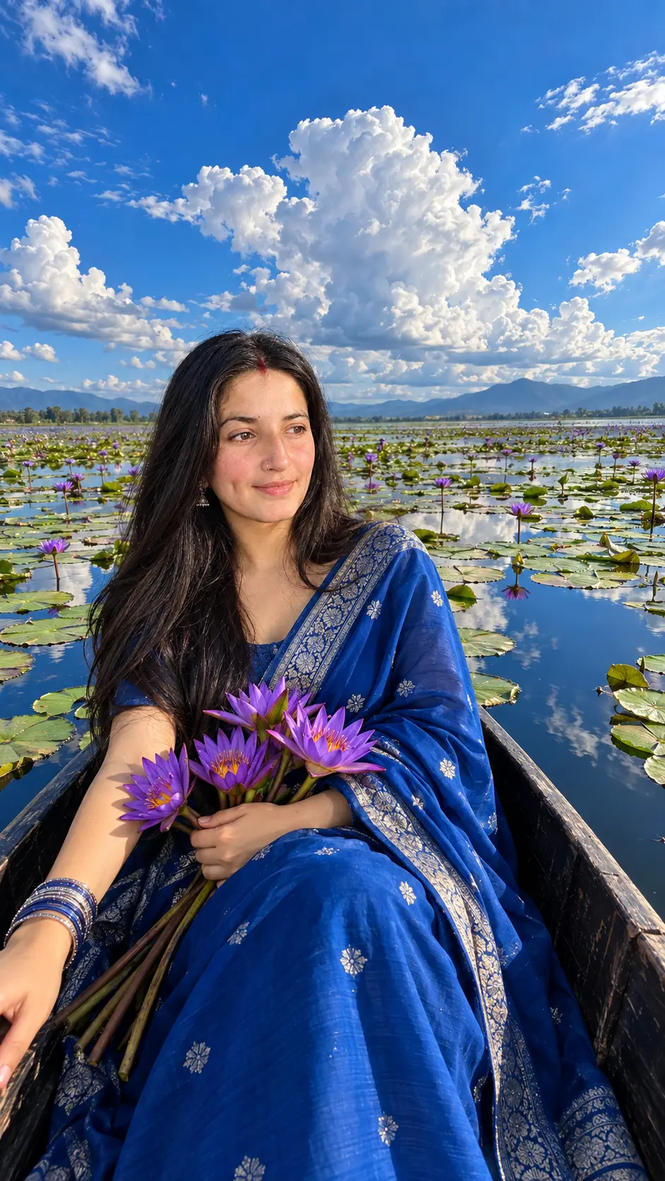 Serene Lotus Lake Boat Ride