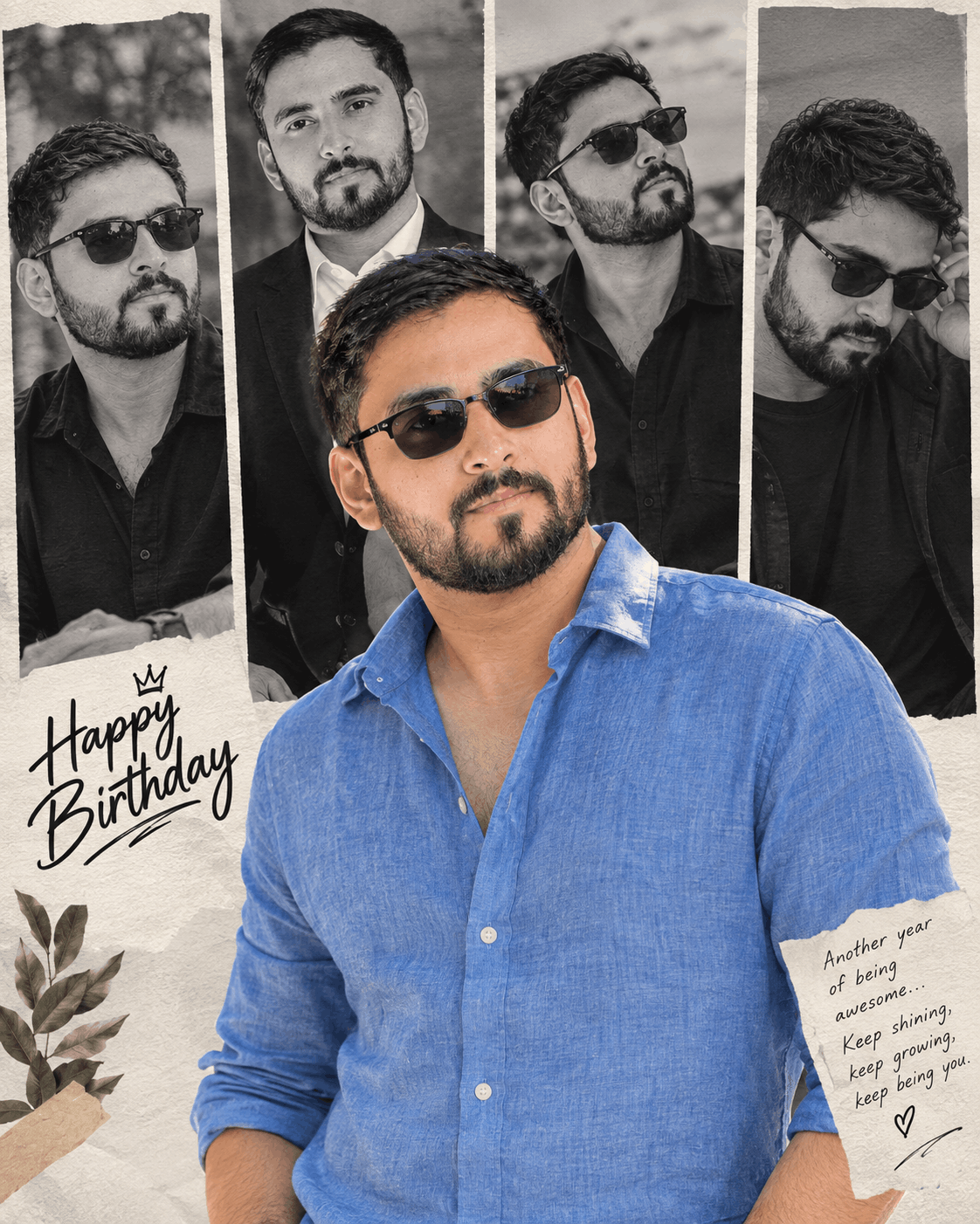 Cinematic Birthday Photo Collage