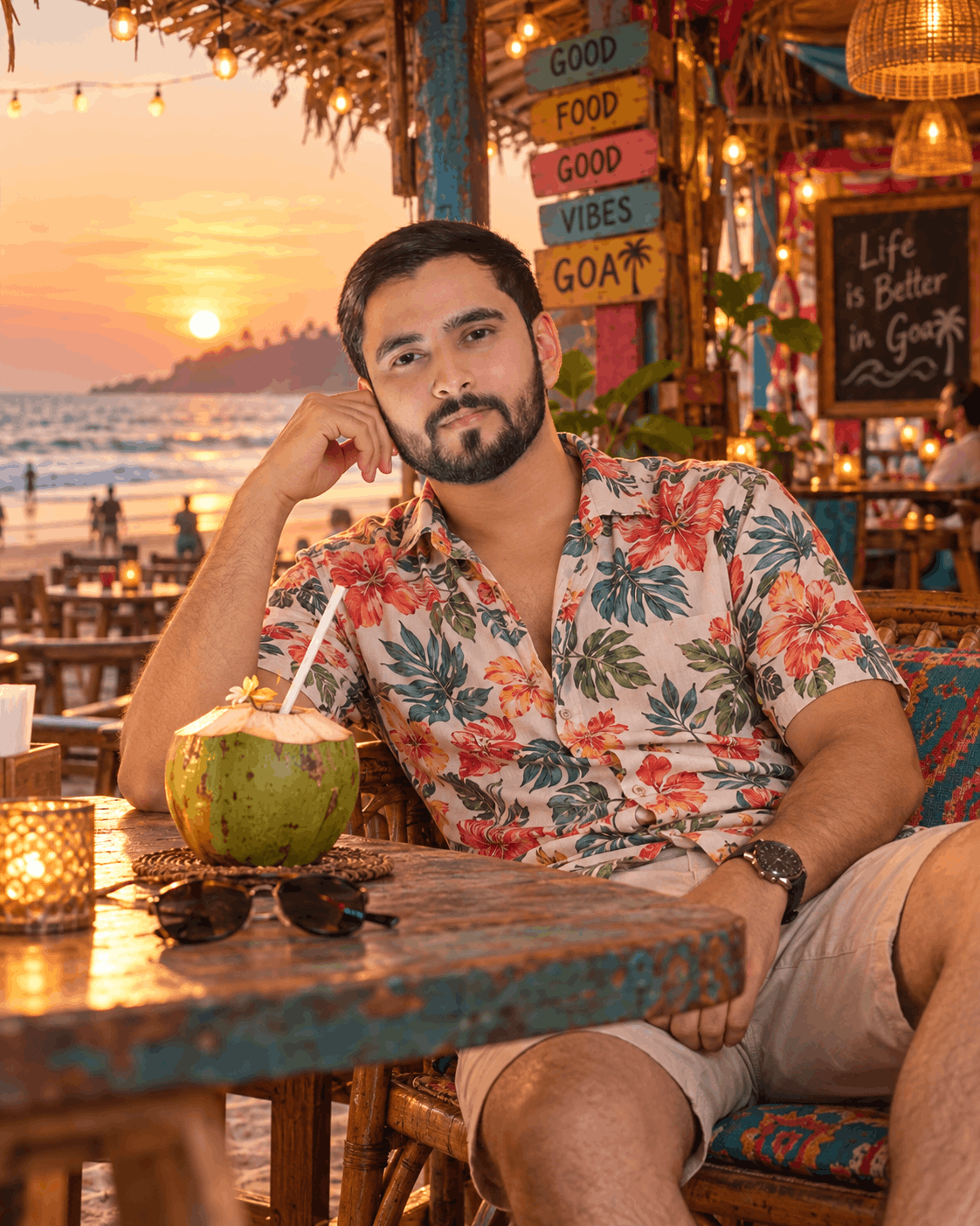Sunset Goa Beach Shack Vibes